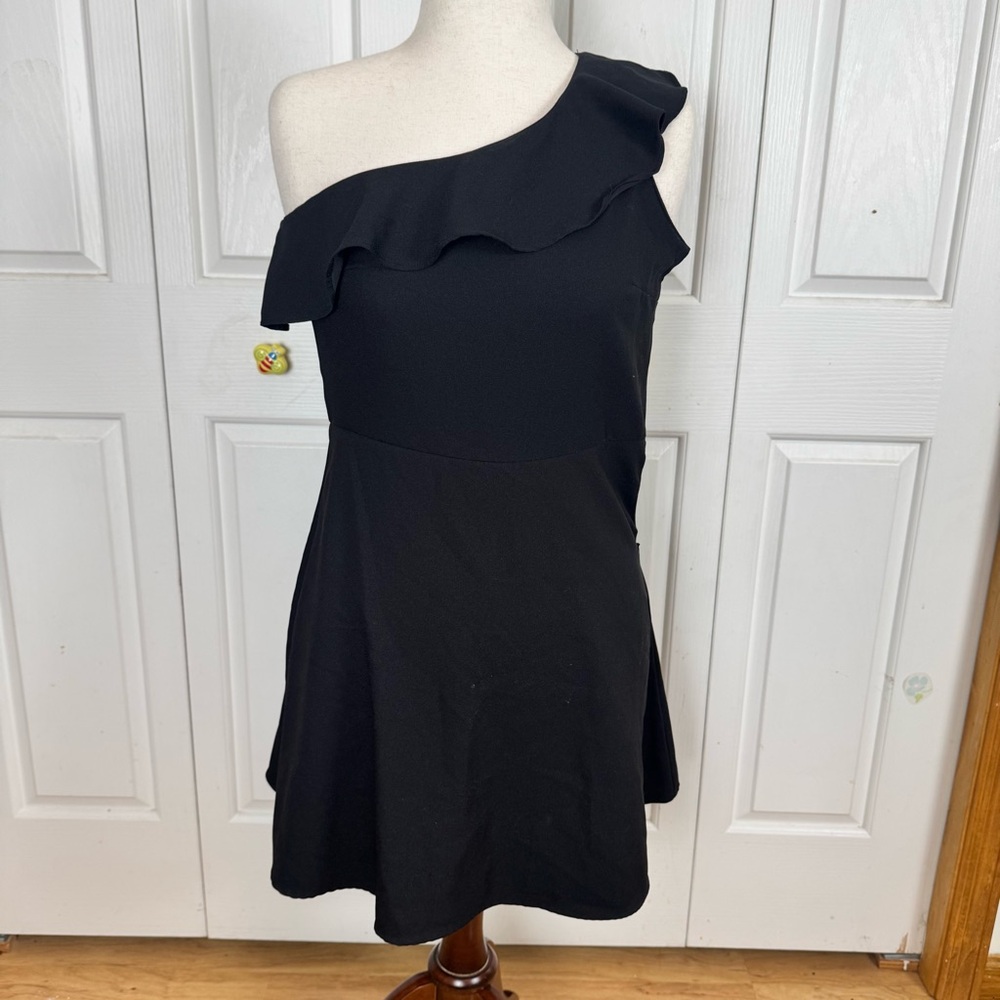 Banana Republic Black One-Shoulder Dress